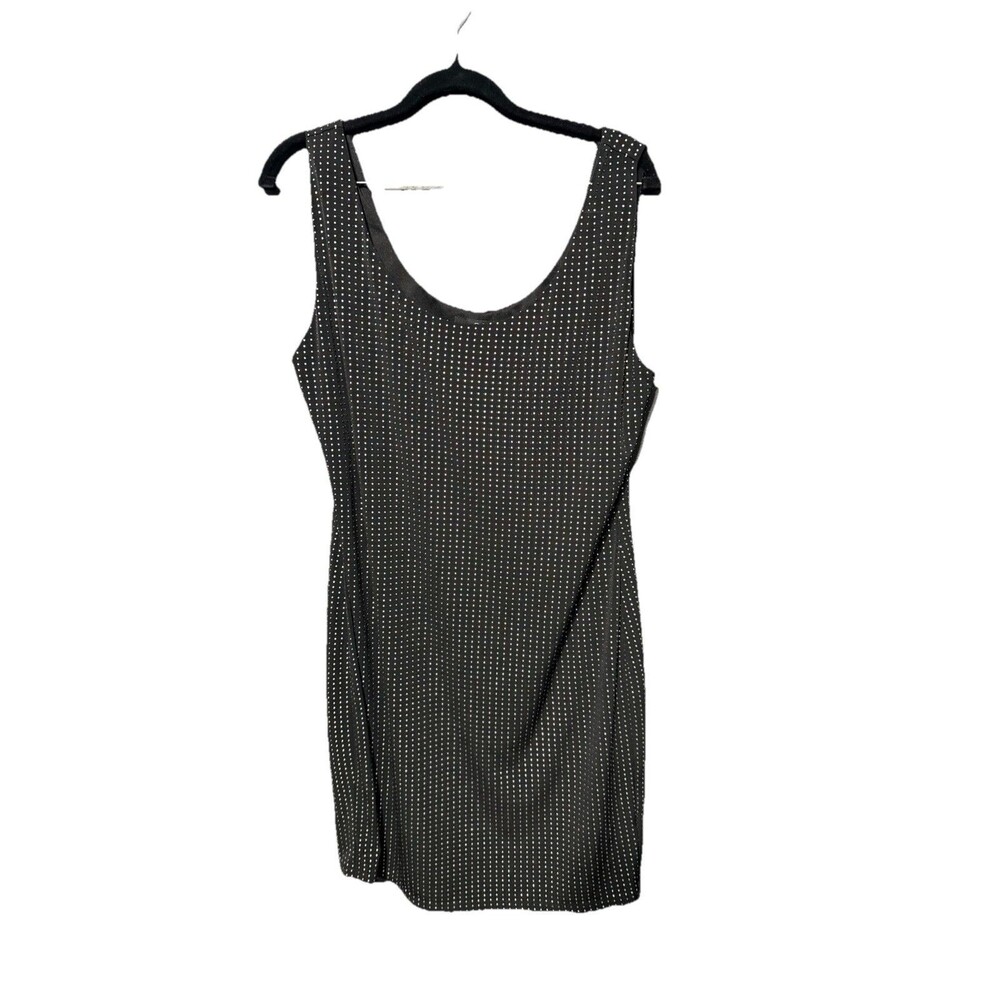 Rock and Republic Bodycon Dress L Black Gothic Concert Club Mini Dress‎
